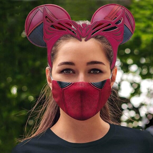 Halloween Mouse Ear Headbands Red Cosplay Hair Accessories for Women Girls main image 6